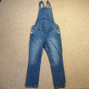 Gap Maternity Jean Overalls Womens Medium Blue Denim Stretch Pockets